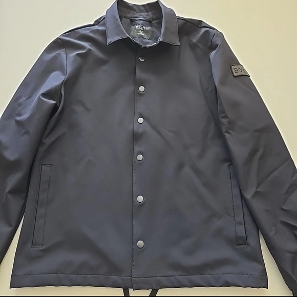 BYLT Basics Lightweight Shirt Jacket in Navy - Picture 2 of 9